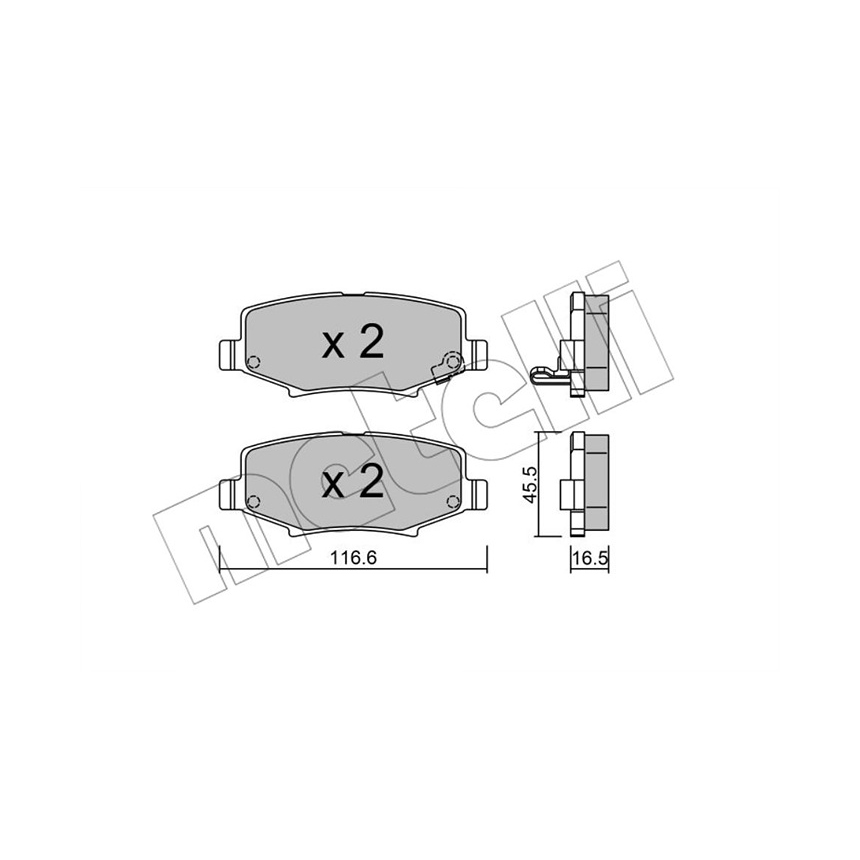 닷지 니트로 4.0 06-12년 METELLI 뒤쪽 브레이크패드 LY1S