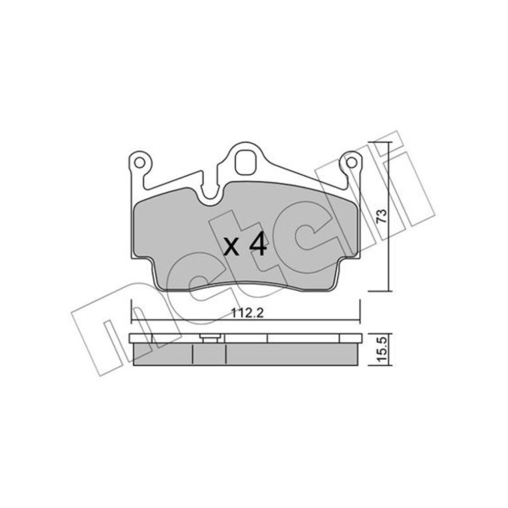 포르쉐 박스터 3.4 981 12-현재 METELLI 뒤쪽 브레이크패드 NWW4