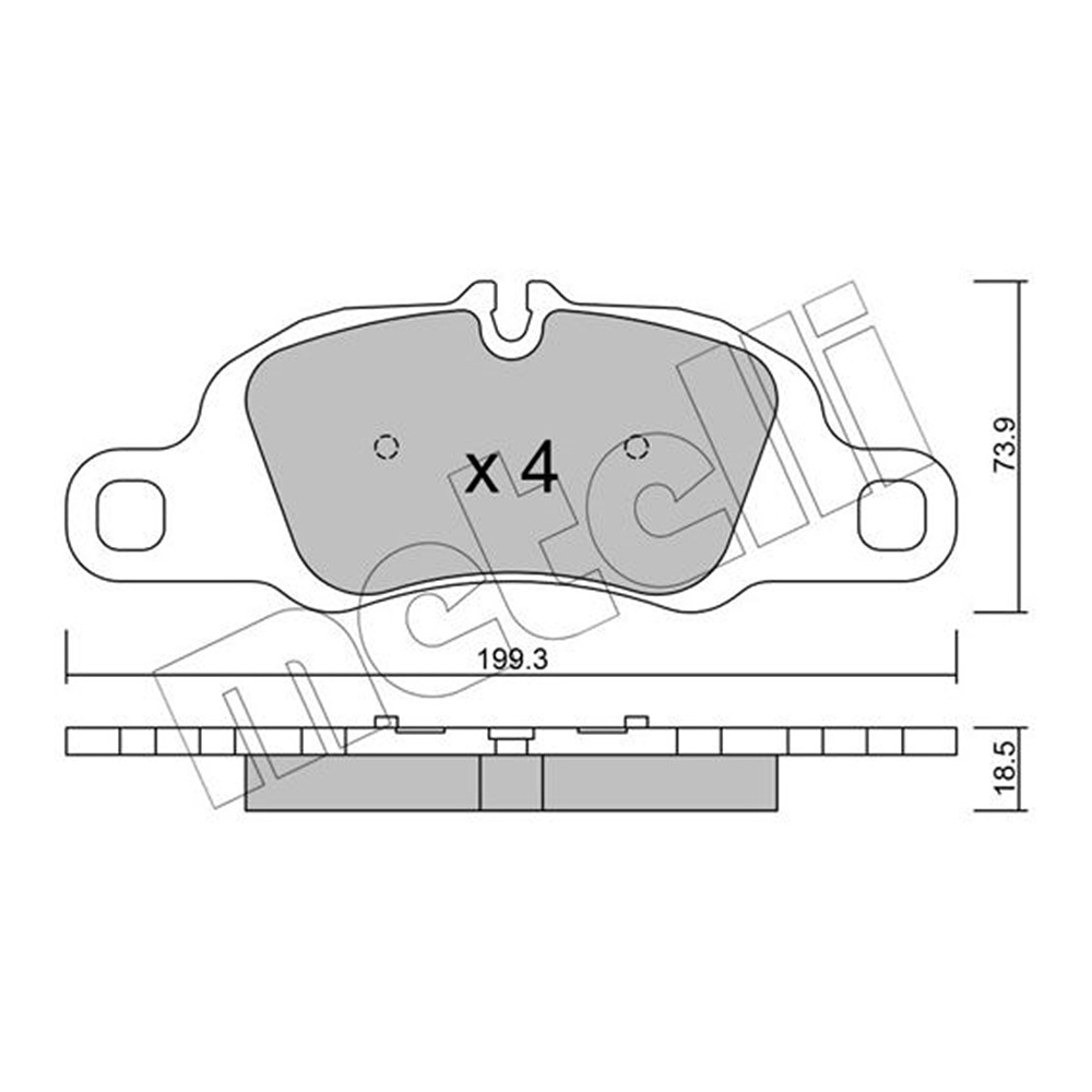포르쉐 박스터 3.4 981 12-현재 METELLI 앞쪽 브레이크패드 PSU2