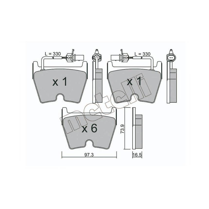 아우디 R8 5.2 FSI 42 07-15년 METELLI 앞쪽 브레이크패드 1SYI