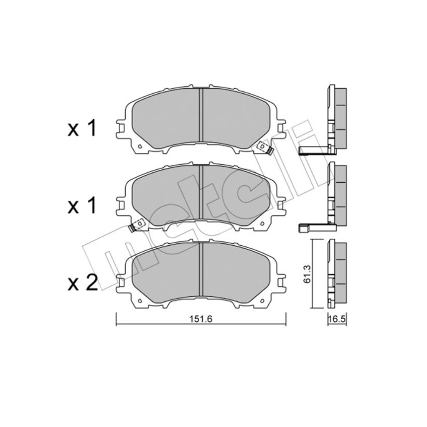 인피니티 QX50 I 13-현재 METELLI 앞쪽 브레이크패드 FG33