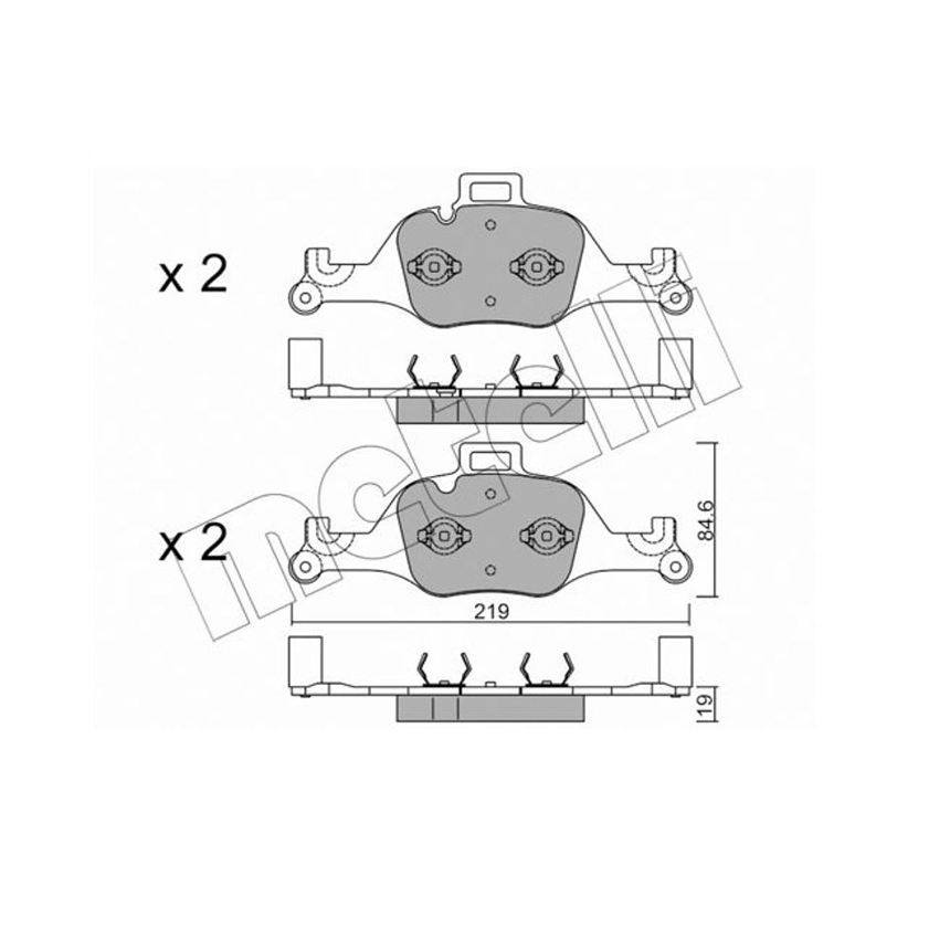 BMW X6 30d Hybrid G06 20-현재 METELLI 앞쪽 브레이크패드 MPLS