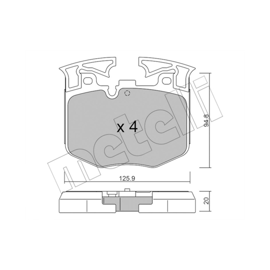 BMW 420d Hybrid G22 20-현재 METELLI 앞쪽 브레이크패드 335D