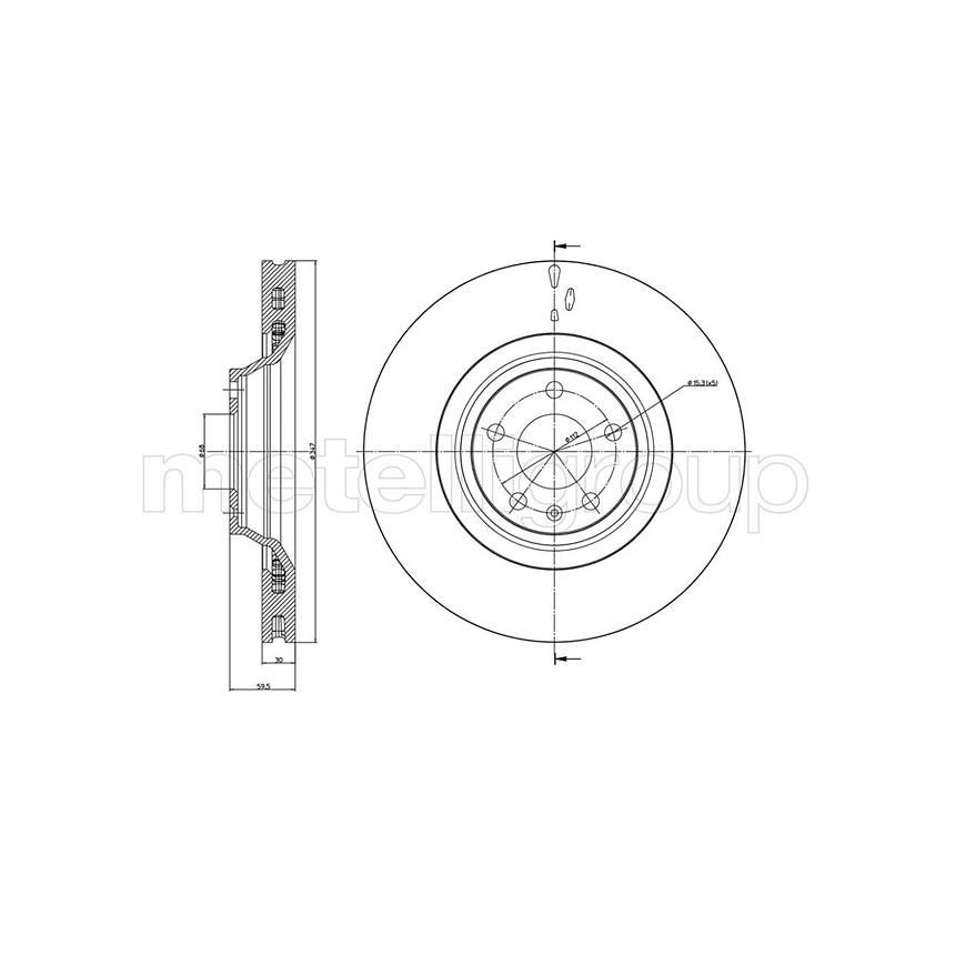 아우디 A6 4.2 FSI 4F 04-11년 METELLI 앞세트 브레이크디스크 S327