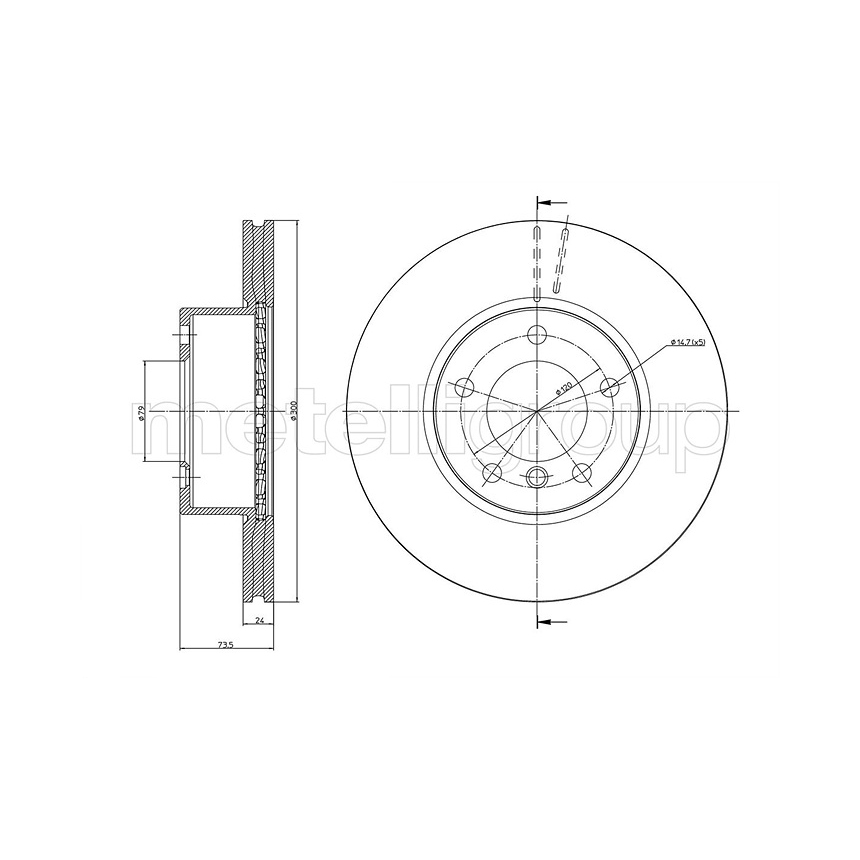 BMW 328i E90 06-11년 METELLI 앞세트 브레이크디스크 FDD7