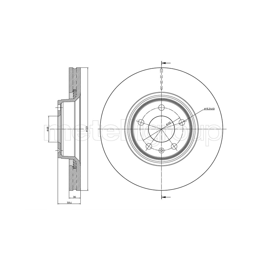 아우디 A6 4.2 FSI 4F 04-11년 METELLI 앞세트 브레이크디스크 M480