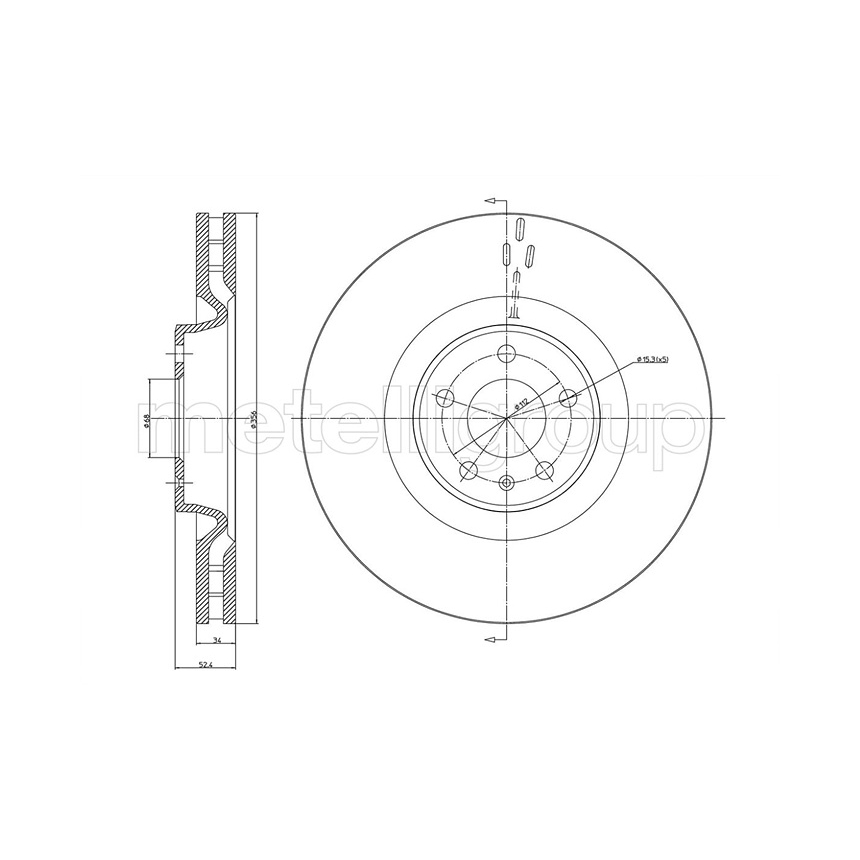 아우디 A7 2.0 TFSI 4G 10-18년 METELLI 앞세트 브레이크디스크 INA2