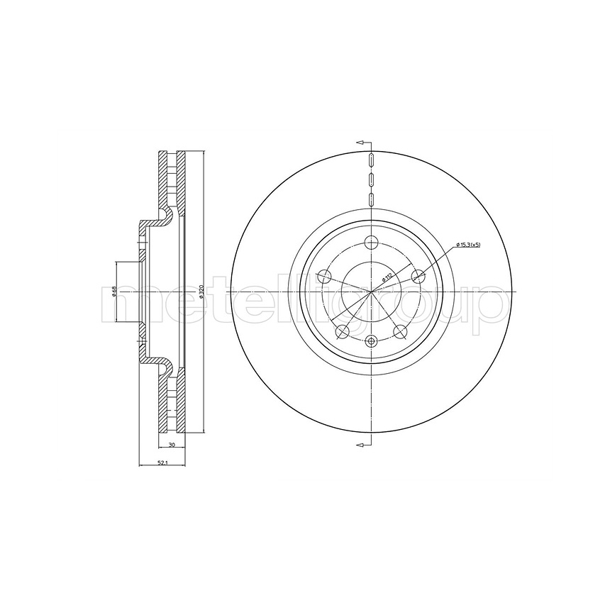 아우디 A7 2.0 TFSI 4G 10-18년 METELLI 앞세트 브레이크디스크 42DQ