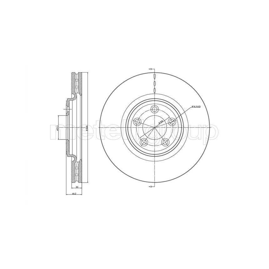 재규어 XK 8 4.2 96-05년 METELLI 앞세트 브레이크디스크 2KPJ