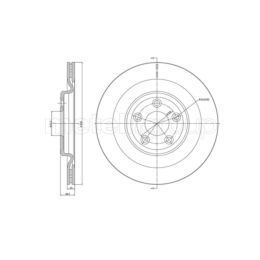 재규어 XK 8 4.2 96-05년 METELLI 뒤세트 브레이크디스크 YGR5