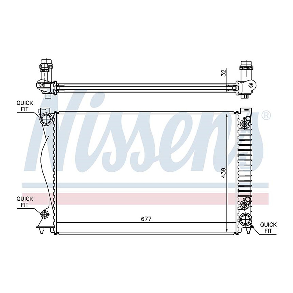 아우디 A6 2.4 4F 05-11년 NISSENS 라디에이터 44U6