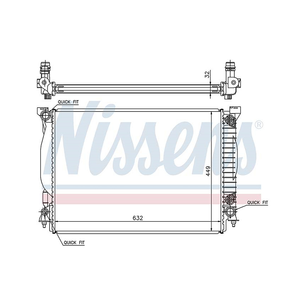아우디 A4 3.0 8E 00-04년 NISSENS 라디에이터 47HI