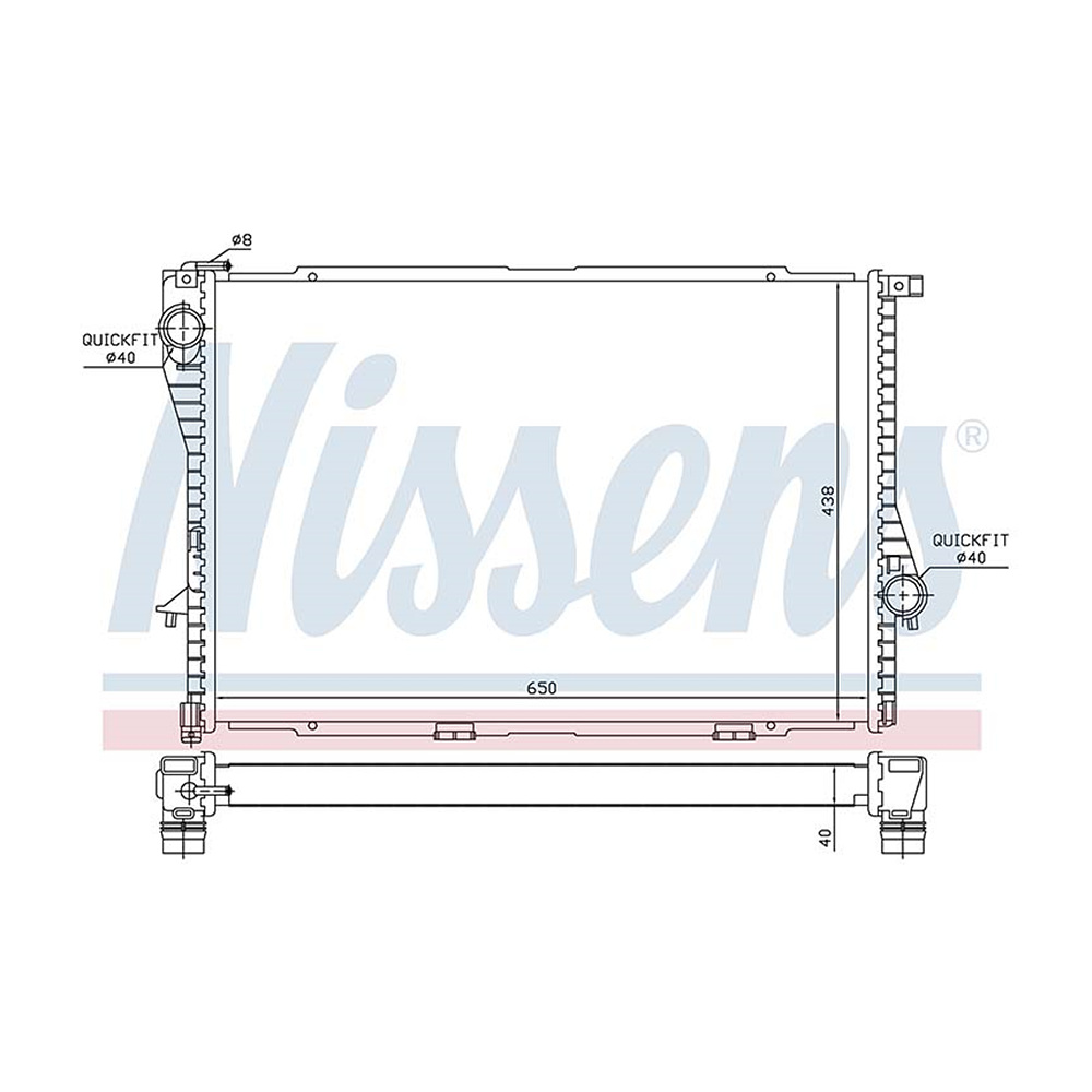 BMW Z8 4.9 E52 00-03년 NISSENS 라디에이터 5WHC
