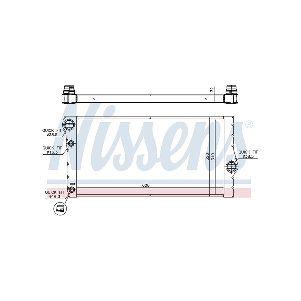 BMW 730d F01 08-15년 NISSENS 라디에이터 O4YM