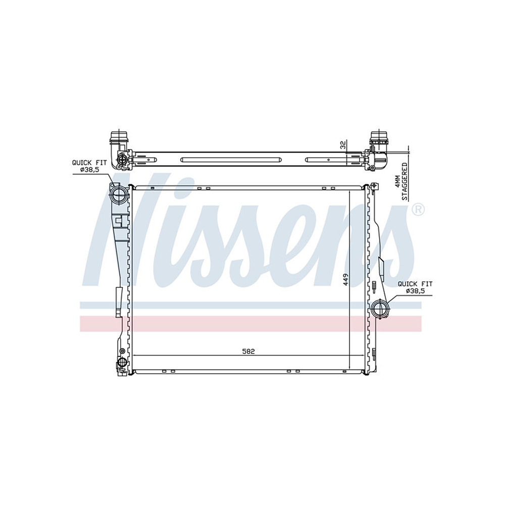 BMW 325i E46 00-05년 NISSENS 라디에이터 RHKQ