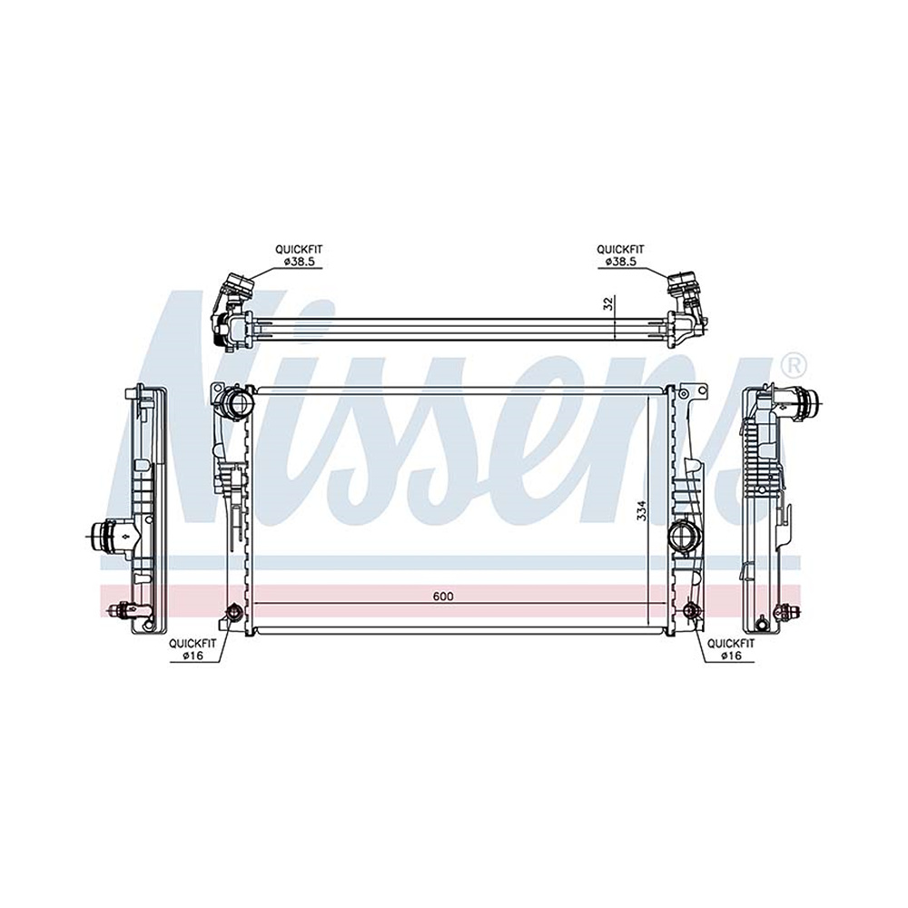 BMW 335i F30 11-15년 NISSENS 라디에이터 HH36