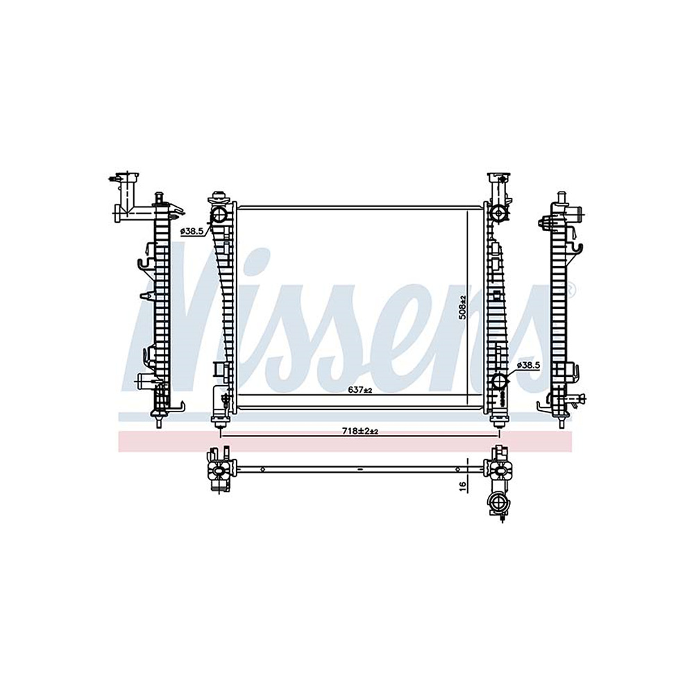 지프 그랜드 체로키 3.6 WK 10-20년 NISSENS 라디에이터 WN64