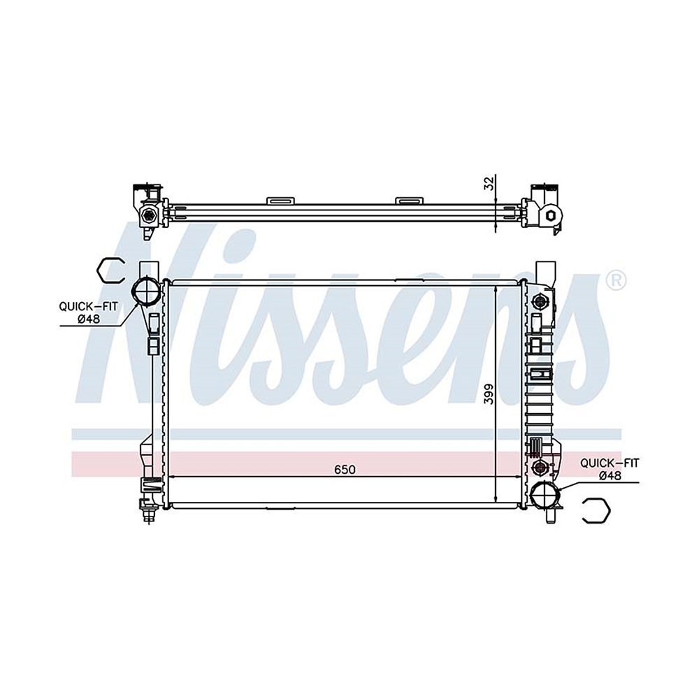 벤츠 C55 AMG W203 04-07년 NISSENS 라디에이터 UED2
