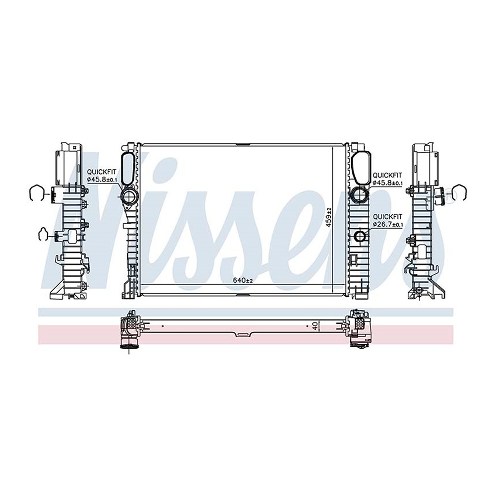 벤츠 E63 AMG W211 06-08년 NISSENS 라디에이터 WW64