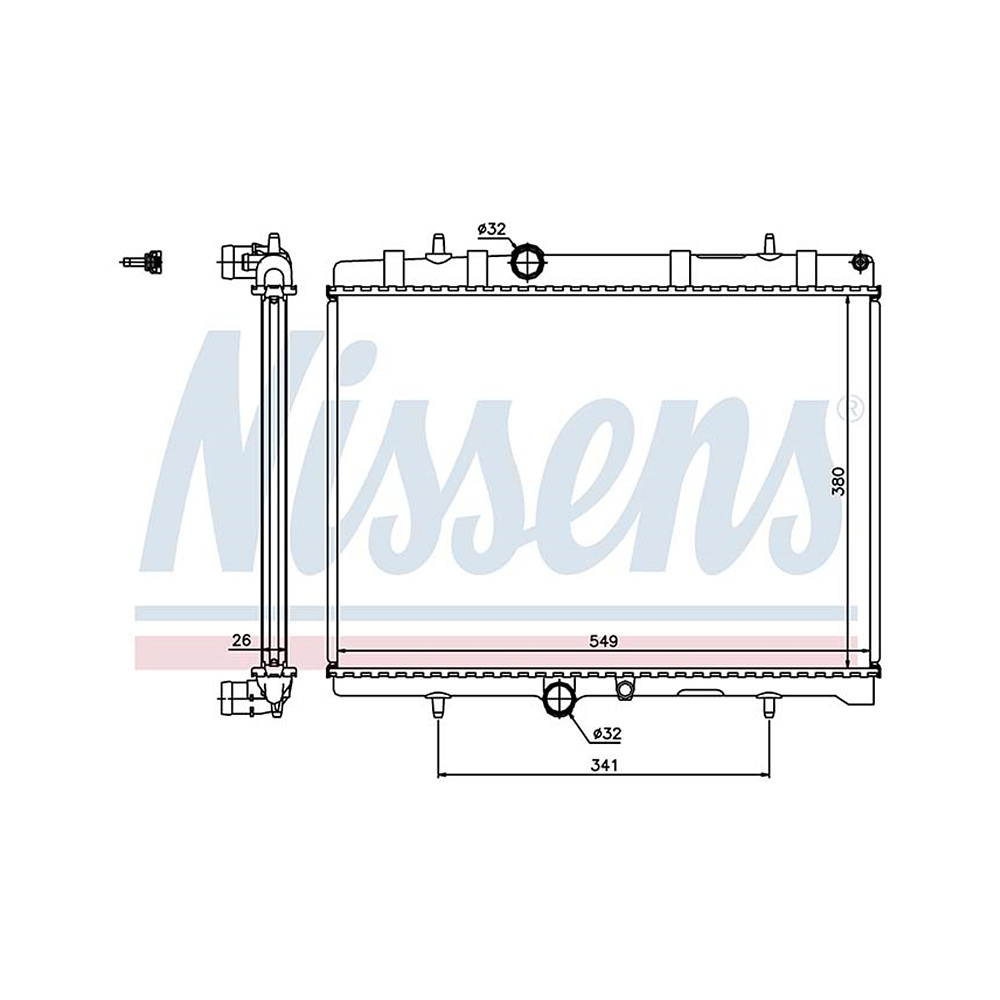 푸조 5008 1.6 HDi 10-17년 NISSENS 라디에이터 I1AO