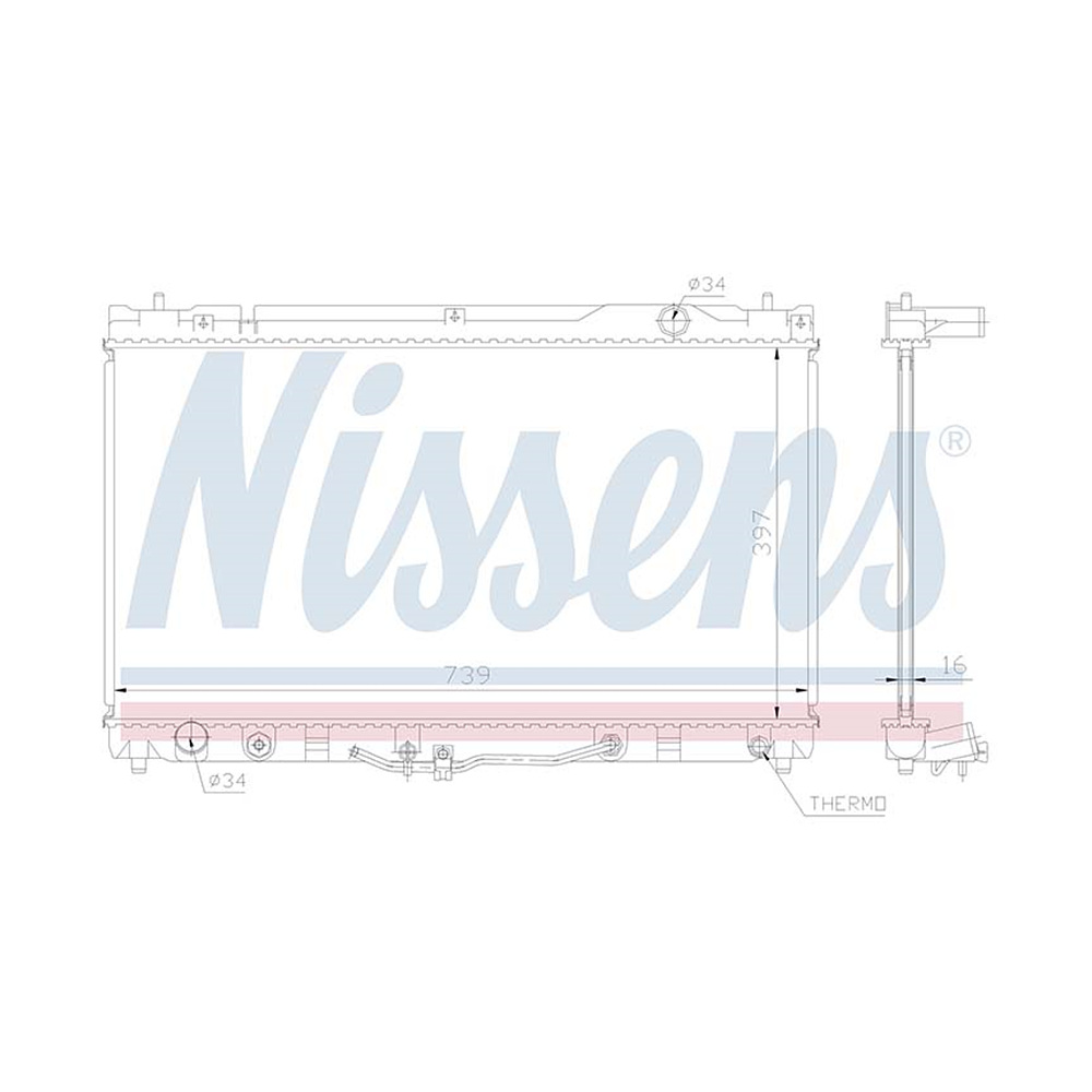 토요타 캠리 3.0 01-06년 NISSENS 라디에이터 XIGX