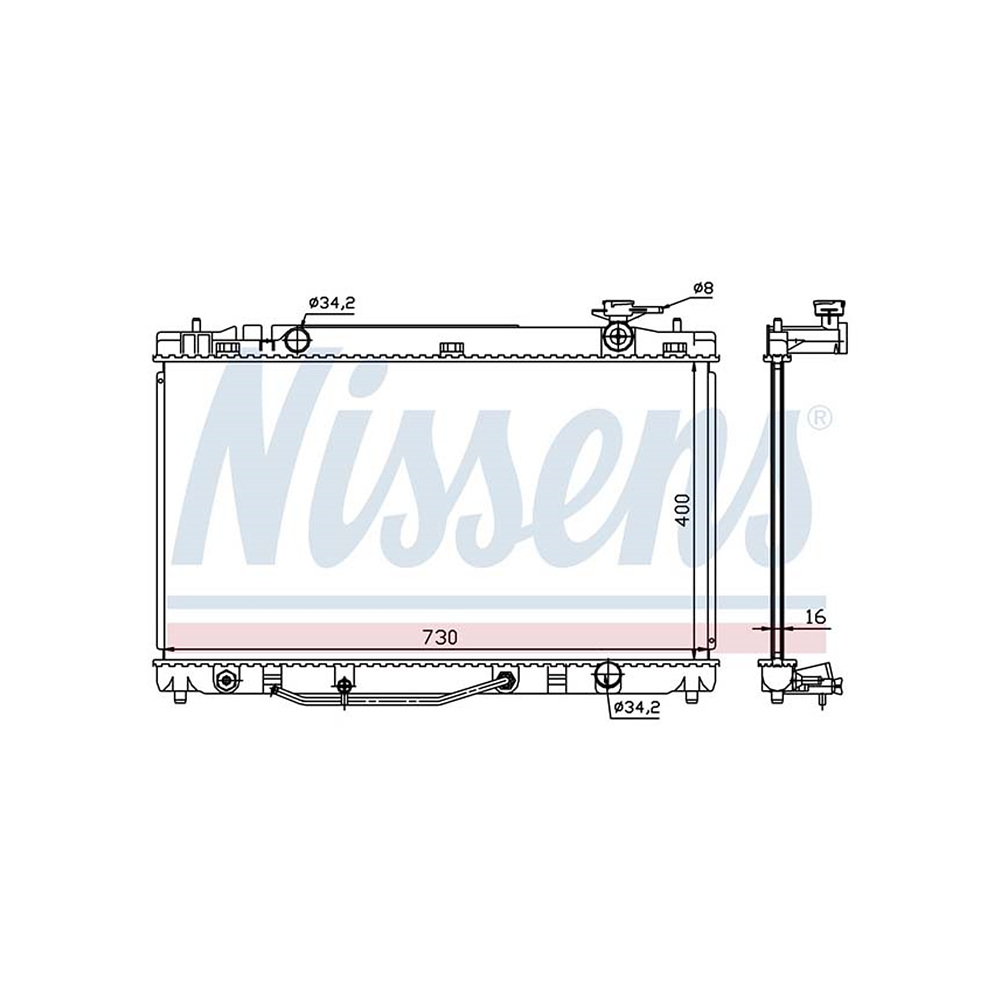 토요타 캠리 2.4 06-11년 NISSENS 라디에이터 0NJL