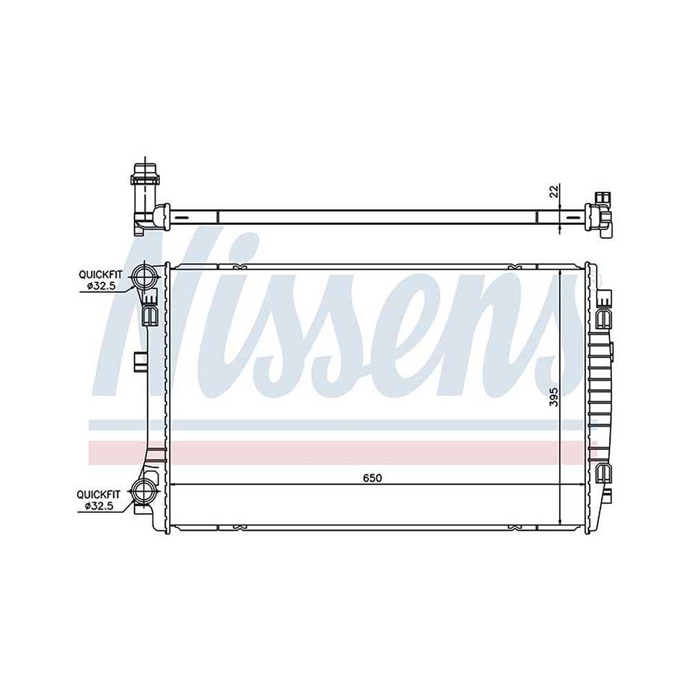 폭스바겐 골프 1.2 TSI 5G1 12-현재 NISSENS 라디에이터 NV83
