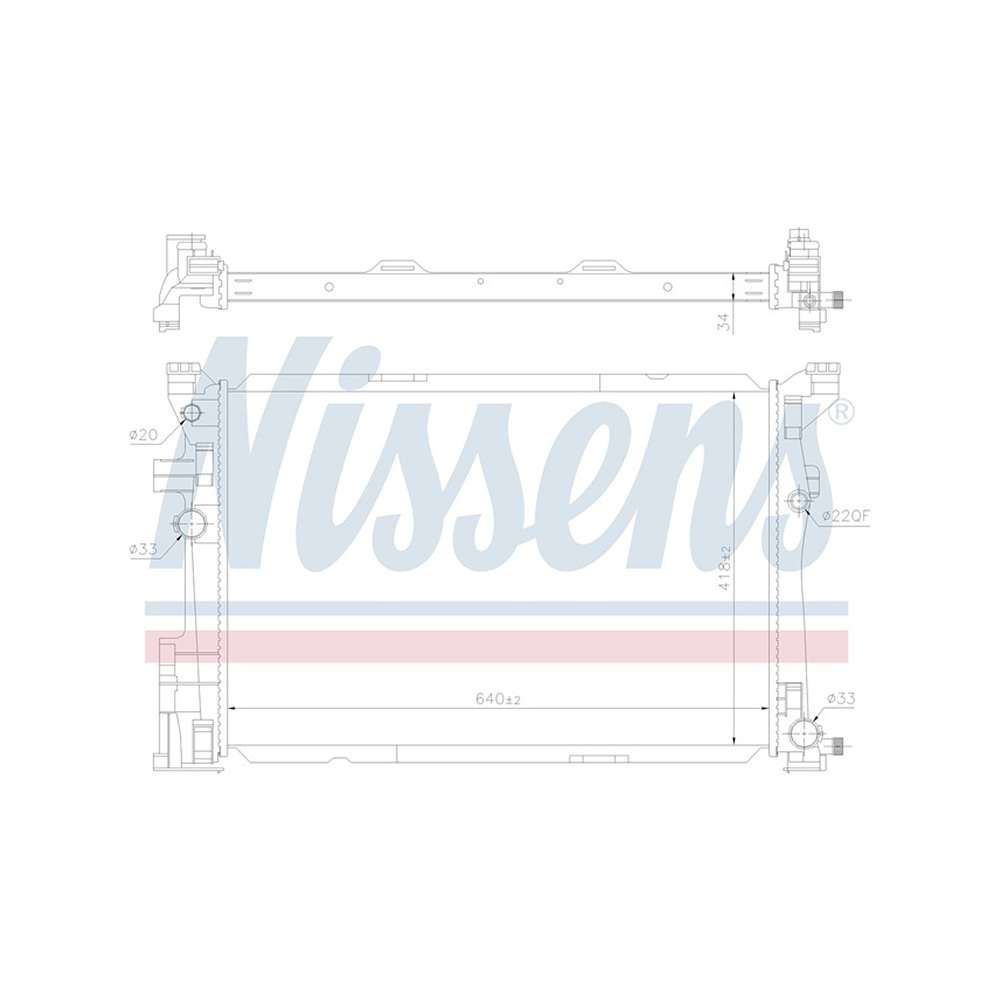 벤츠 B160d W246 13-18년 NISSENS 라디에이터 438D
