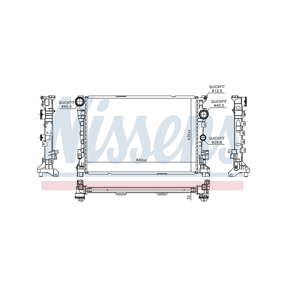 벤츠 E63 AMG W212 09-16년 NISSENS 라디에이터 U3VL