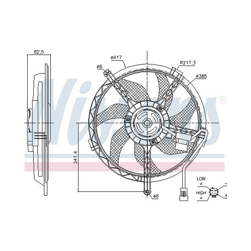 미니 쿠퍼 SD R56 06-13년 NISSENS 라디에이터팬 BHH5