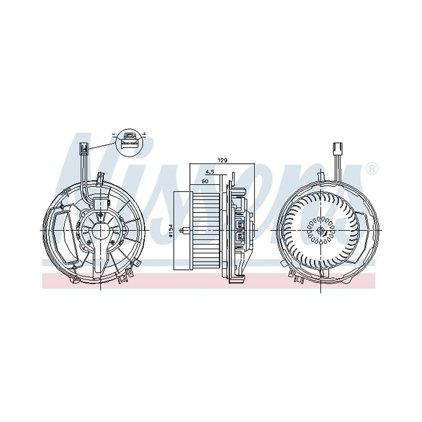폭스바겐 골프 1.2 TSI 5G1 12-현재 NISSENS 블로워 모터 MI15