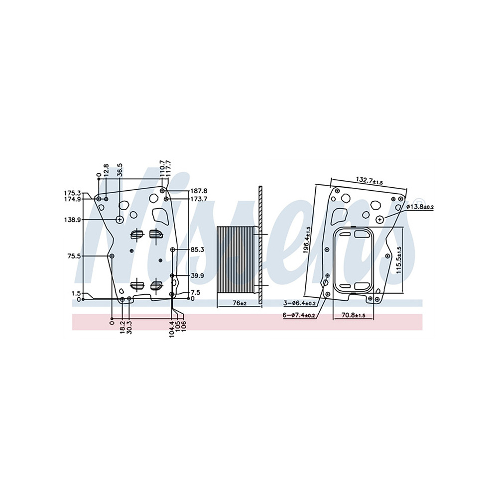 BMW X1 25d E84 09-15년 NISSENS 엔진 오일쿨러 NL58