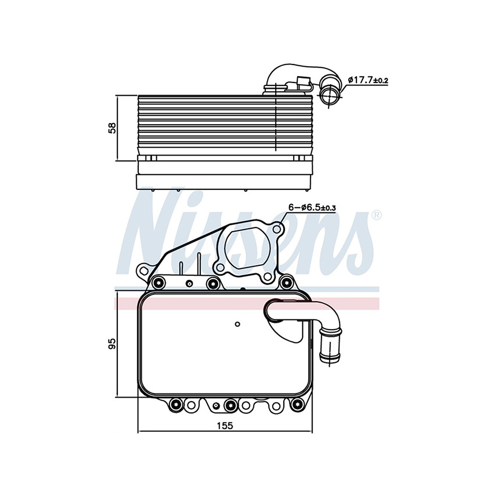아우디 A8 3.0 TDI 4H 09-18년 NISSENS 엔진 오일쿨러 VE7E