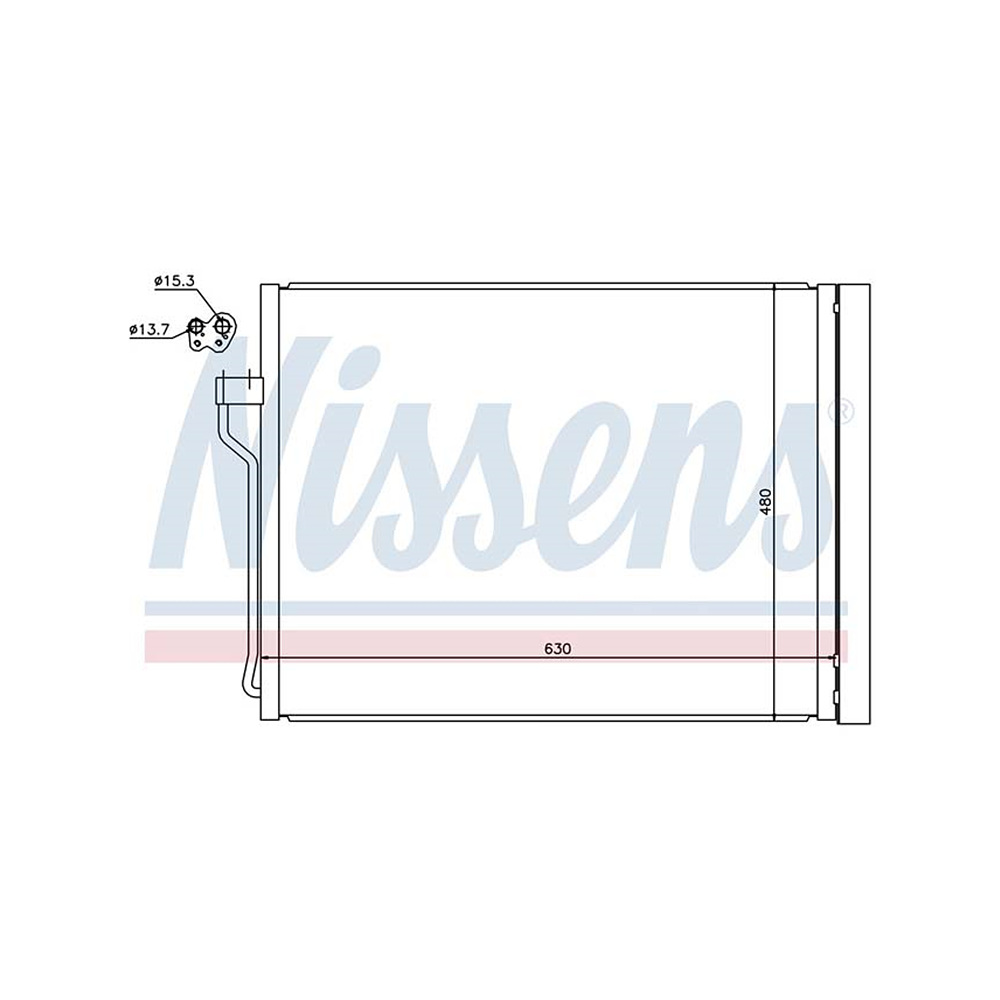 BMW 750d F01 12-15년 NISSENS 에어컨 콘덴서 MSV5