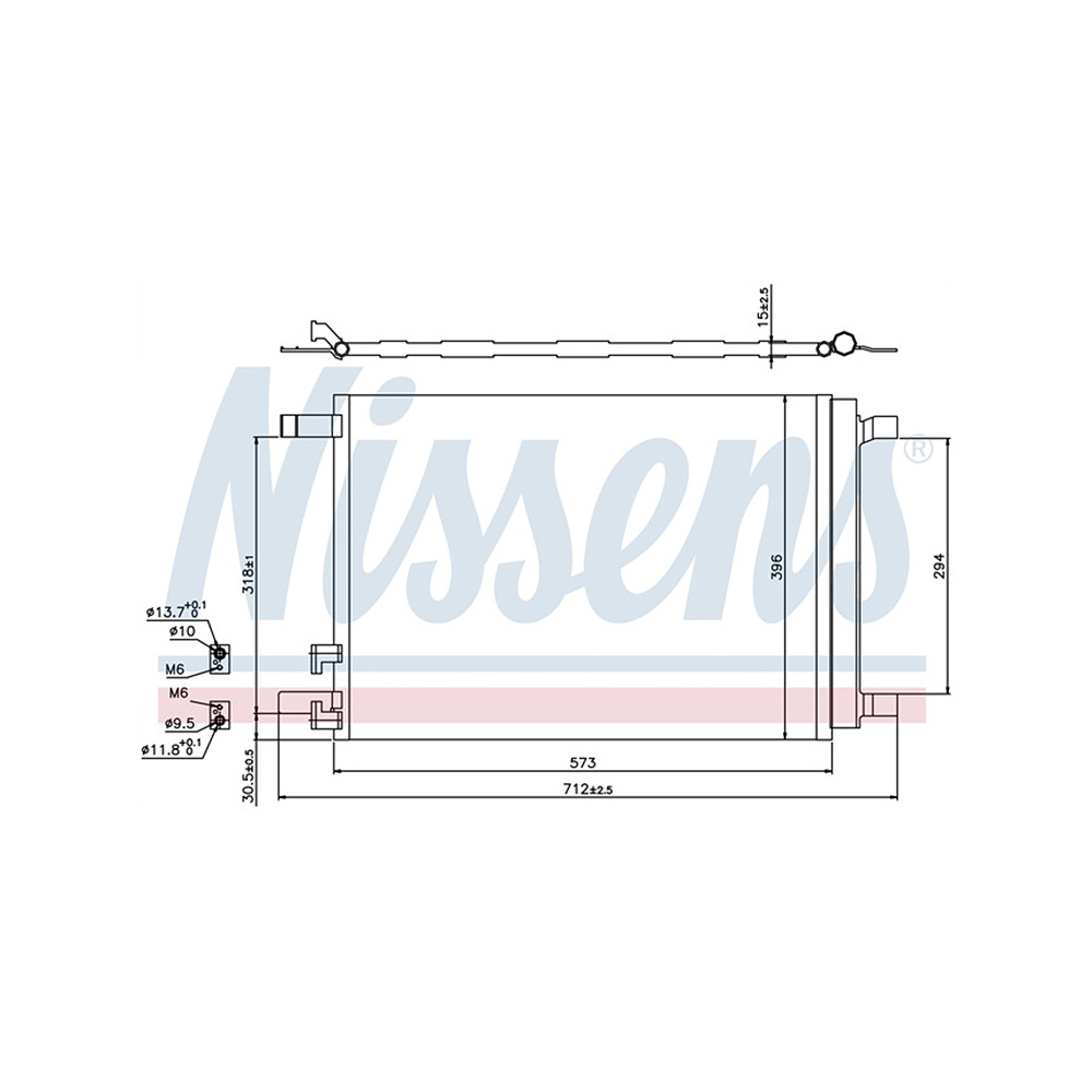 폭스바겐 골프 1.2 TSI 5G1 12-현재 NISSENS 에어컨 콘덴서 1GH0