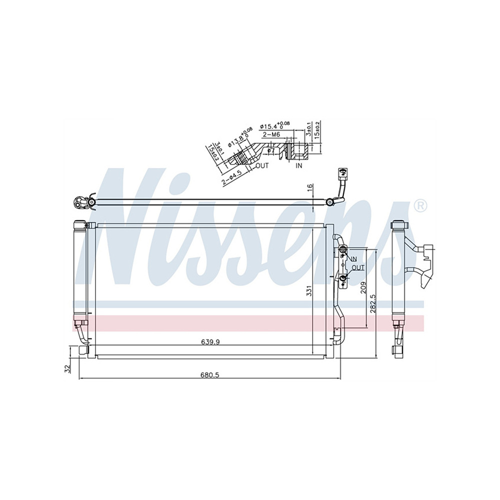 BMW 335i F30 11-15년 NISSENS 에어컨 콘덴서 O1ED