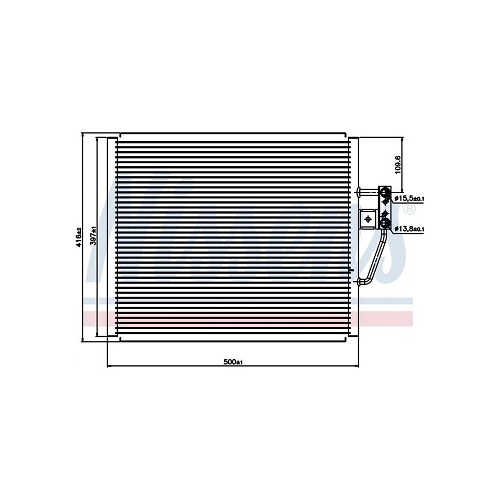 BMW Z8 4.9 E52 00-03년 NISSENS 에어컨 콘덴서 0PK5