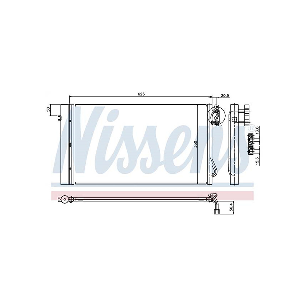 BMW X1 25d E84 09-15년 NISSENS 에어컨 콘덴서 6SVH