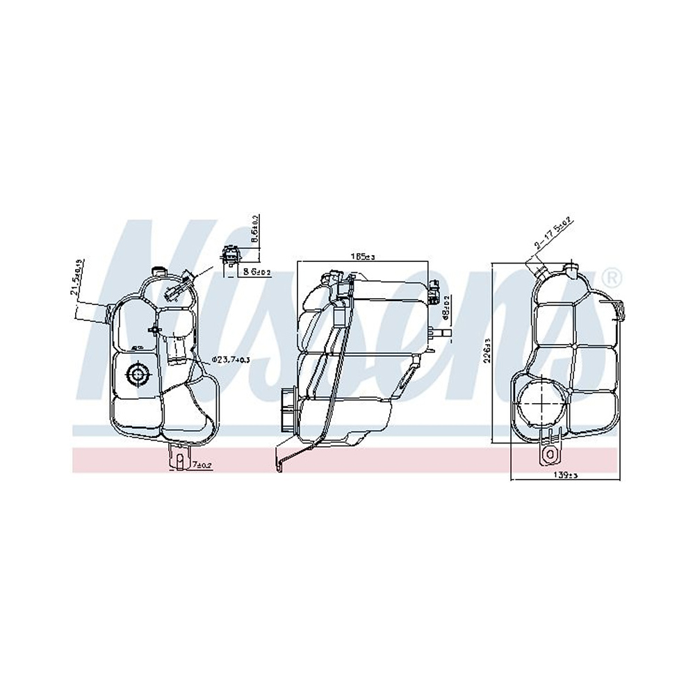 볼보 S60 T 10-18년 NISSENS 냉각수 보조탱크 Y30P