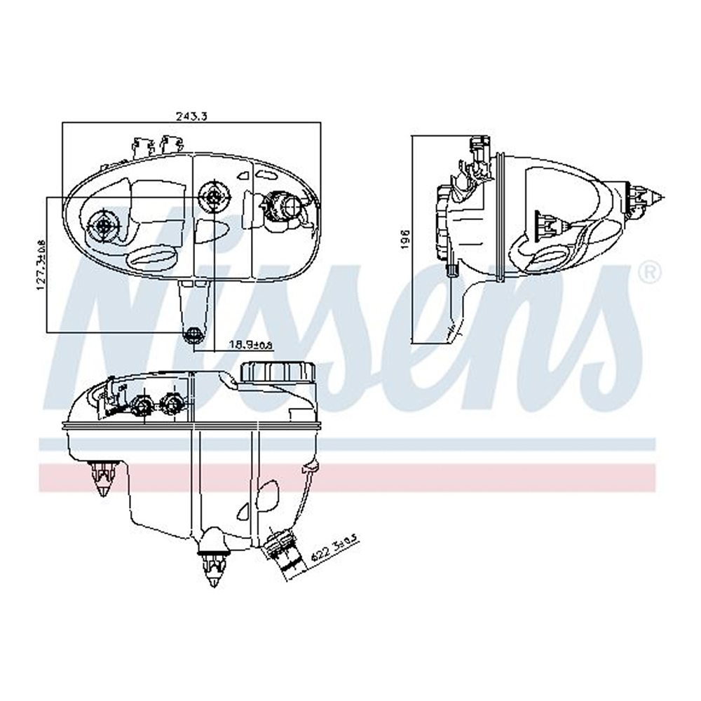벤츠 S550 W222 13-17년 NISSENS 냉각수 보조탱크 10QA