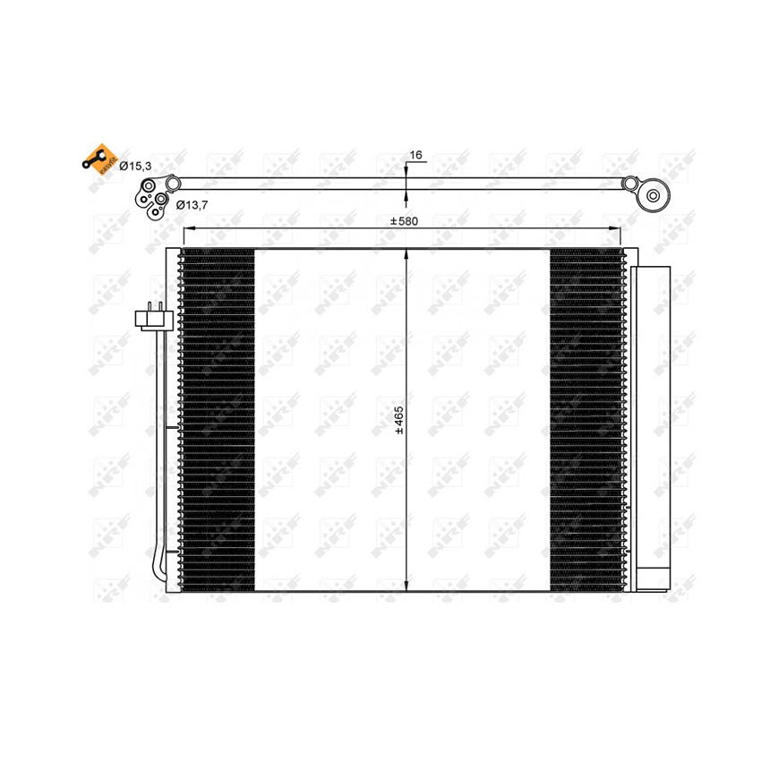BMW X5 30d E70 08-13년 NRF 에어컨 콘덴서 16G4