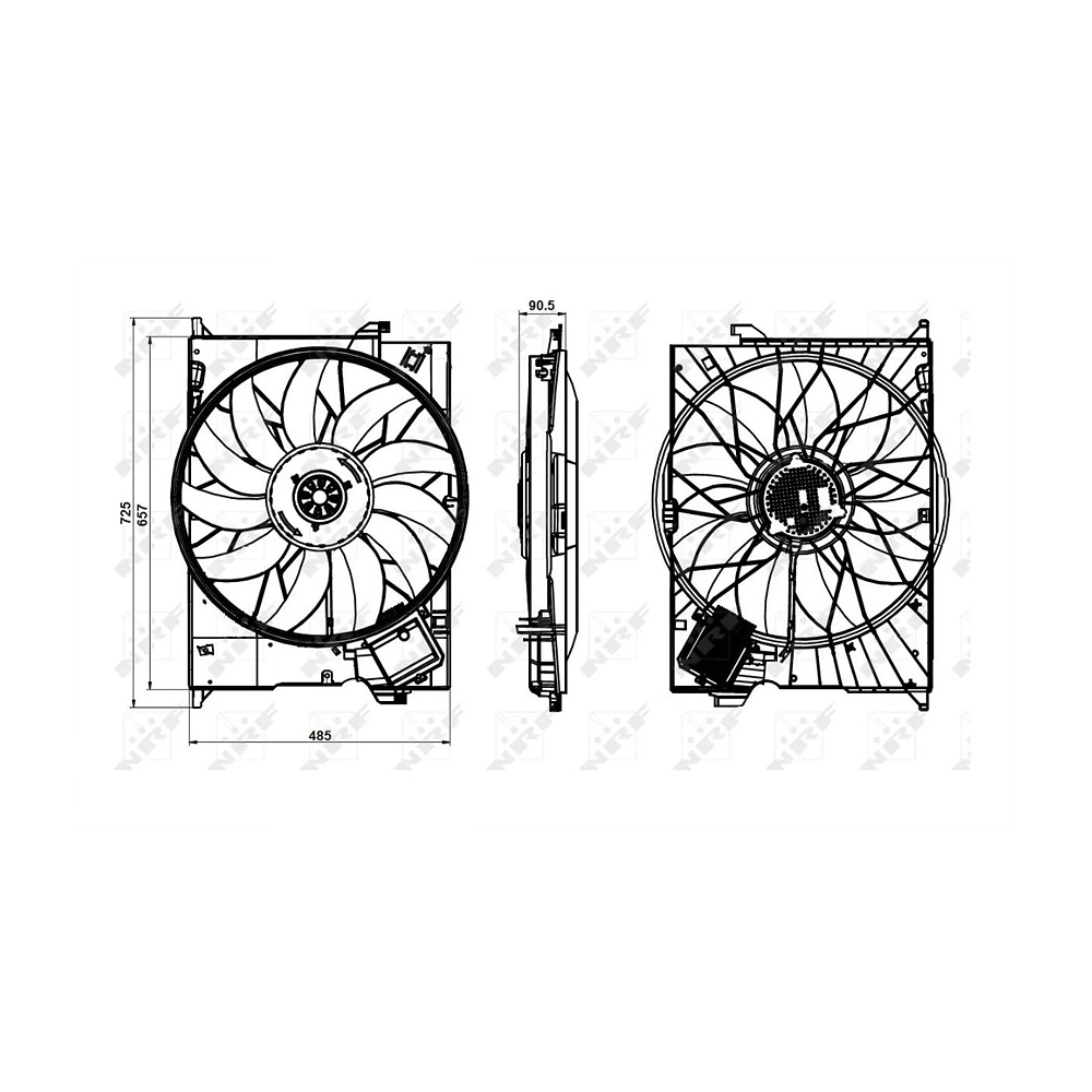 벤츠 E63 AMG W211 06-08년 NRF 라디에이터팬 YC14