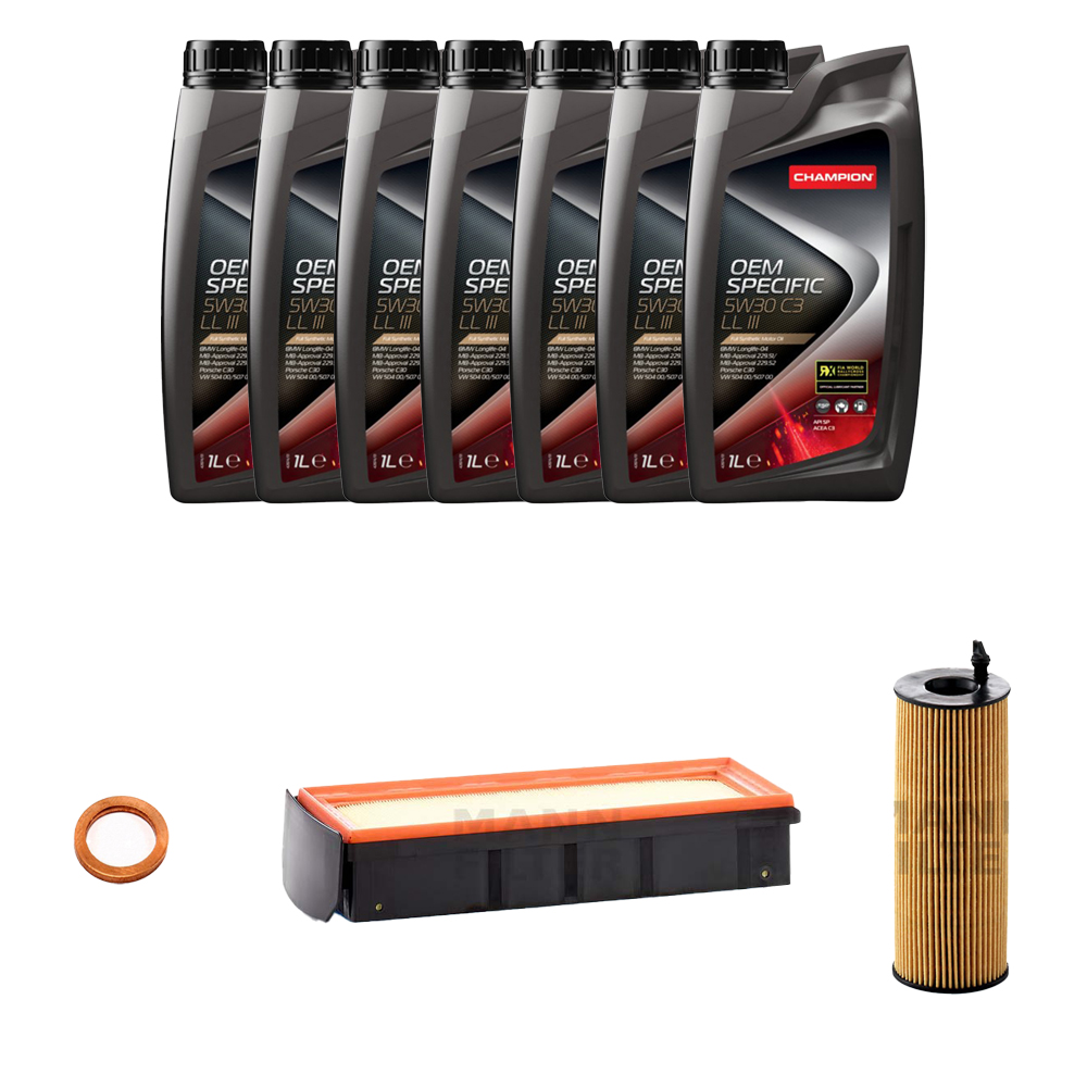 BMW 750d F01 12-15년 CHAMPION MANN 엔진오일세트 01AN