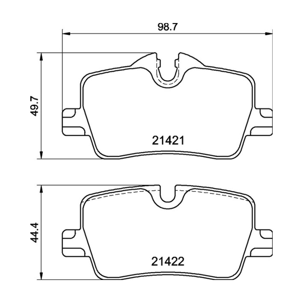 BMW 420d Hybrid G22 20-현재 PAGID 뒤쪽 브레이크패드 85NI