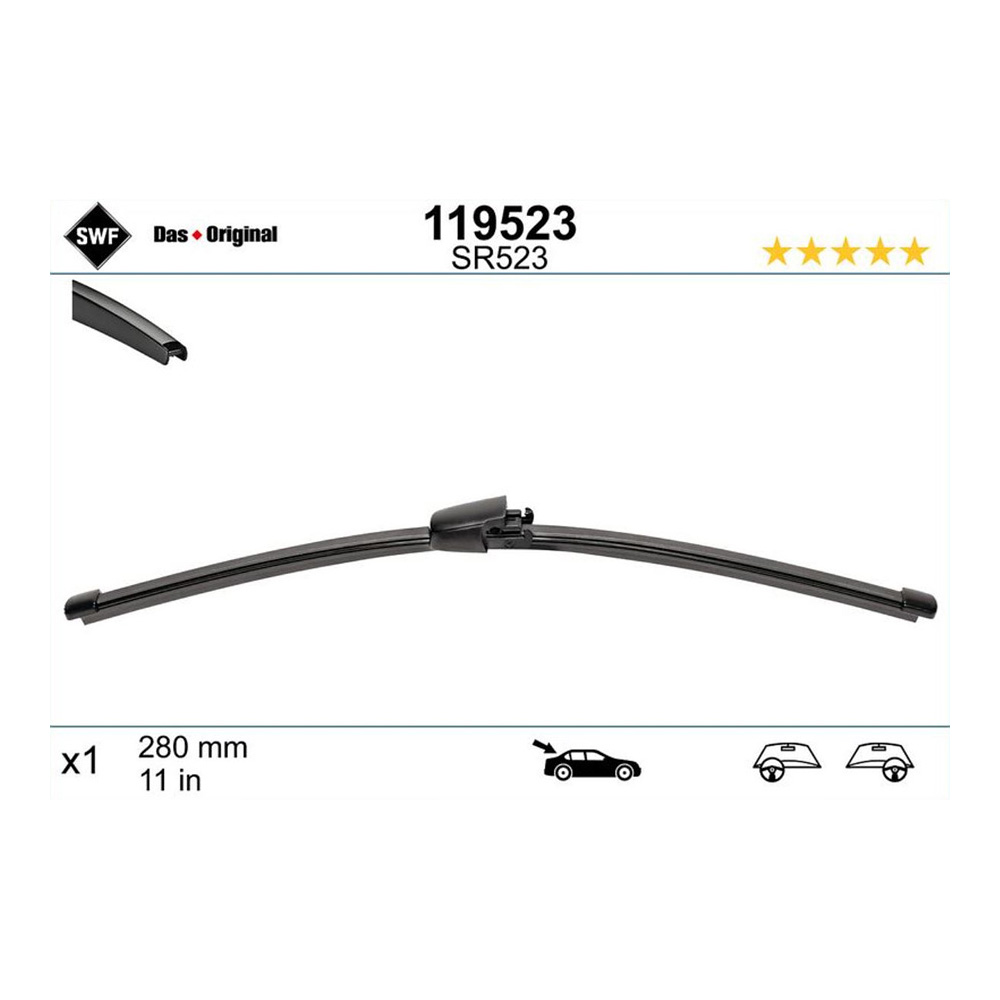 BMW X3 20d G01 21-현재 SWF 후방 와이퍼 SS54