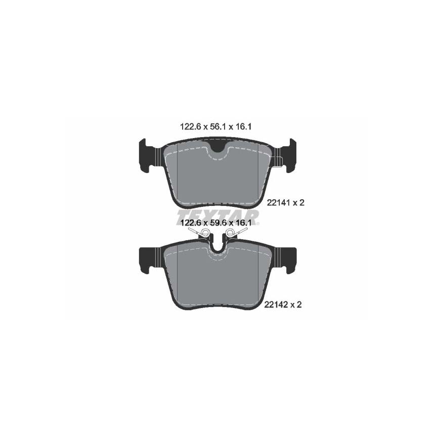 재규어 XE 3.0 S 15-현재 TEXTAR 뒤쪽 브레이크패드 W4T6