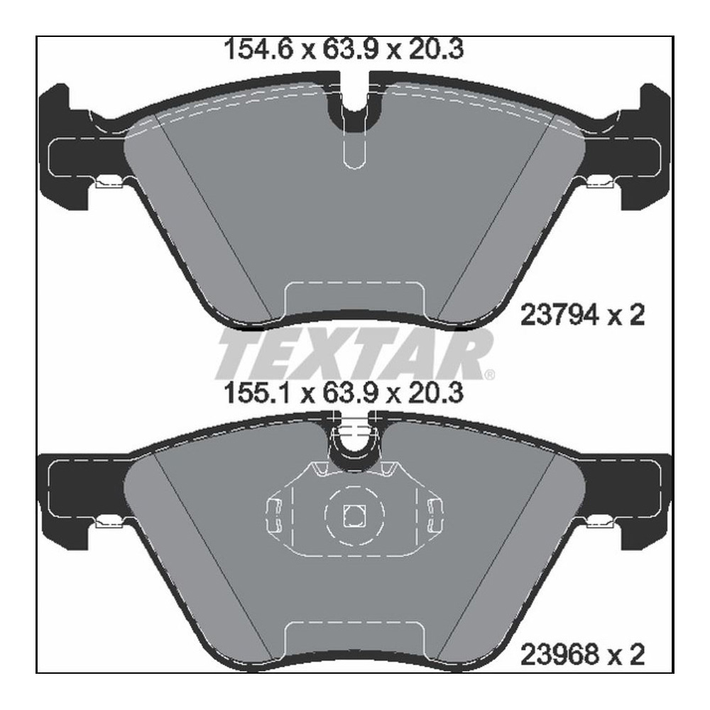 BMW 325i E90 04-11년 TEXTAR 앞쪽 브레이크패드 3Q08