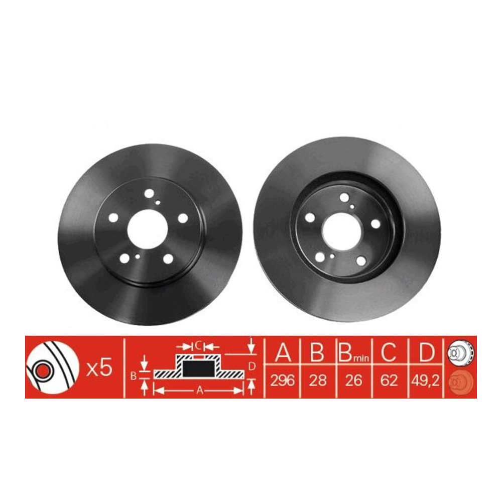 토요타 캠리 3.3 01-06년 TRW 뒤세트 브레이크디스크 R8W2