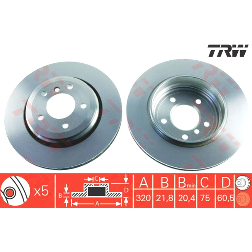 BMW 325i E46 00-05년 TRW 뒤세트 브레이크디스크 200I