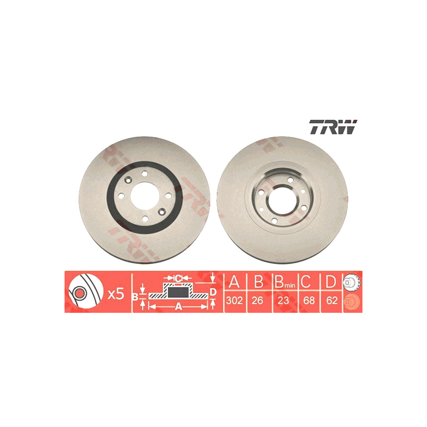 포르쉐 카이엔 3.6 9PA 02-10년 TRW 앞세트 브레이크디스크 38GM